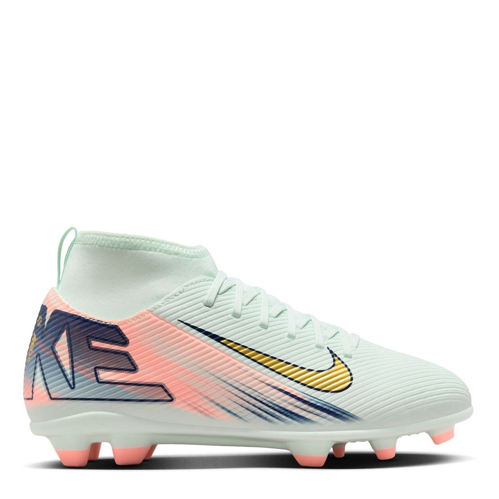 Nike Mercurial Superfly 10 Junior Firm Ground Football Boots – Green/White