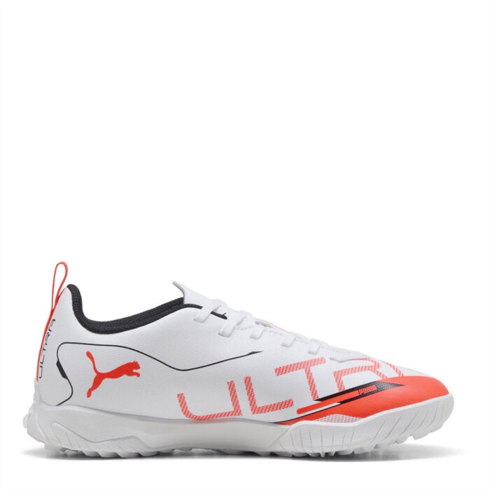 Puma Ultra 5 Junior Turf Football Boots – White/Red - Image 4