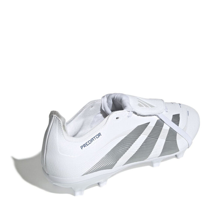 adidas Predator Firm Ground Football Boots – White/Silver – view 8