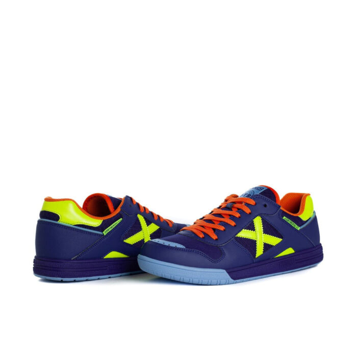 Munich Mens Continental V2 Indoor Football Boots – Navy/FluYellow - Image 5