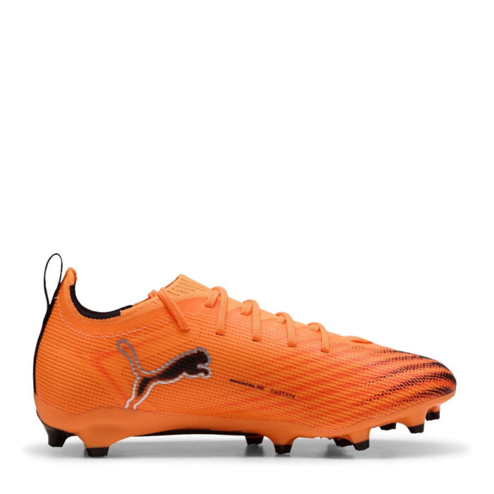 Puma Ultra 5 Junior Firm Ground Football Boots – Orange/Black – view 4