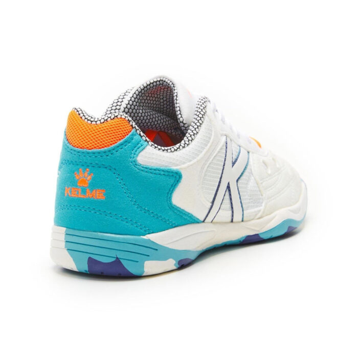 Kelme Indoor Football Boots – White/Aqua - Image 6