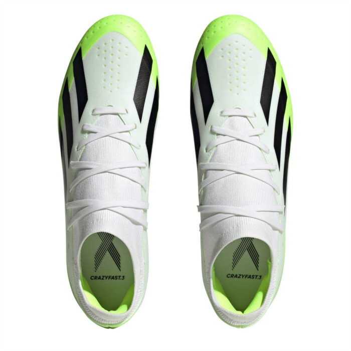 adidas X Crazyfast Firm Ground Football Boots – Wht/Blk/Lemon – view 5