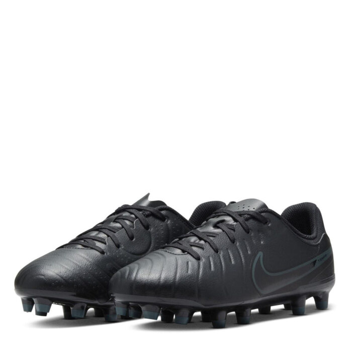Nike Tiempo Legend 10 Junior Firm Ground Football Boots – Black/Green - Image 4