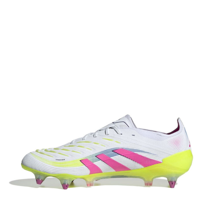 adidas Predator Soft Ground Football Boots – White/Pink – view 2
