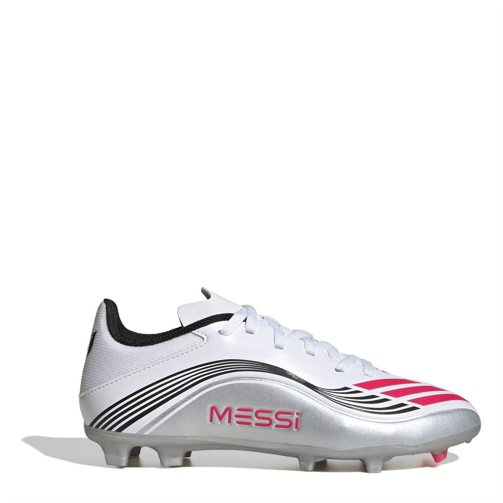 adidas F50 Junior Firm Ground Football Boots – White/Red adidas F50 Junior Firm Ground Football Boots – White/Red
