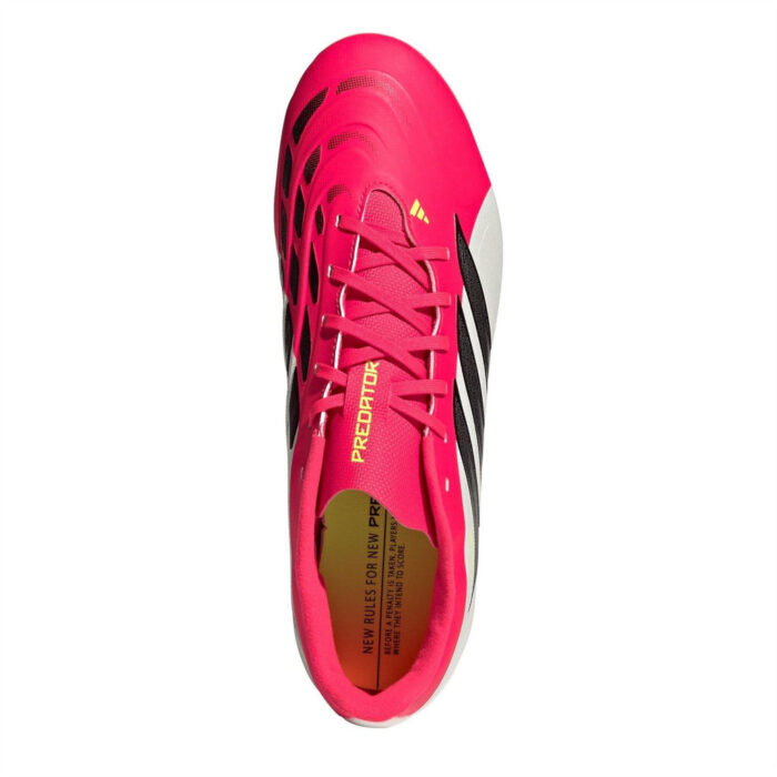 adidas Predator Firm Ground Football Boots – Red/Blk/White – view 5