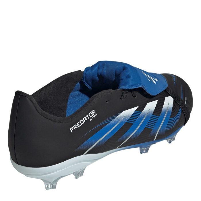 adidas Predator Junior Firm Ground Football Boots – Black/Blue – view 4