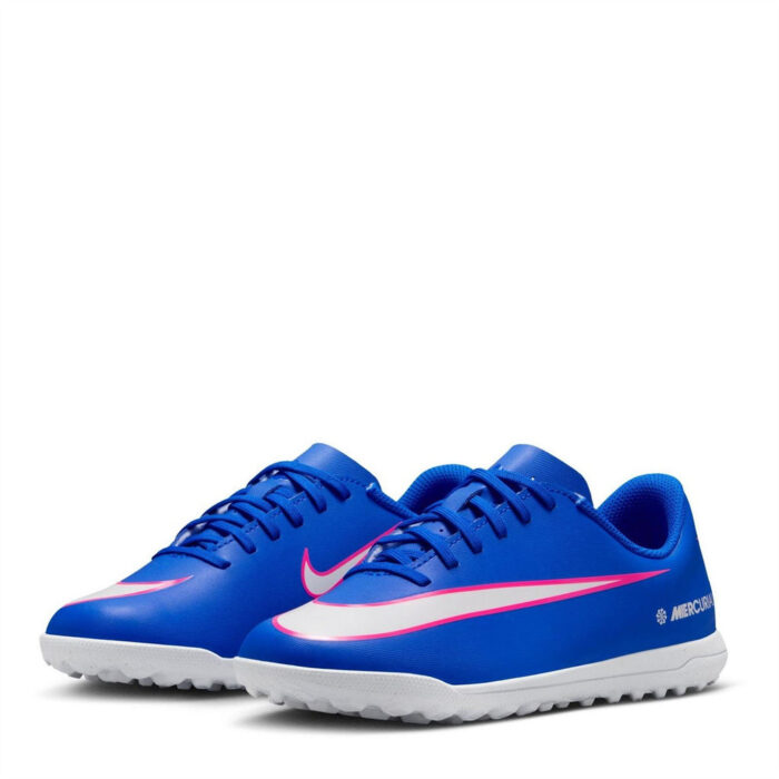 Nike Mercurial Vapor 16 Junior Turf Football Boots – Blue/Wht/Pink – view 4