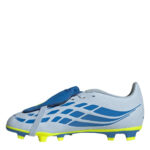 adidas Predator Fold Over Tongue Junior Firm Ground Football Boots – Blue/Yellow – view 2