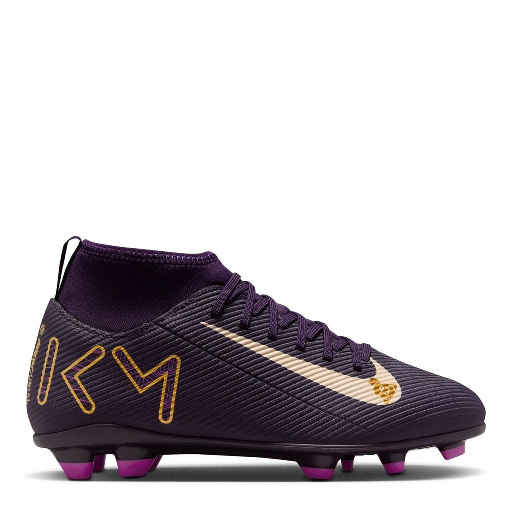 Nike Mercurial Superfly 10 Junior Firm Ground Football Boots – Purple/Ivory