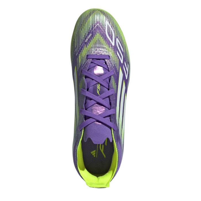 adidas F50 Junior Firm Ground Football Boots – Purple/White – view 5