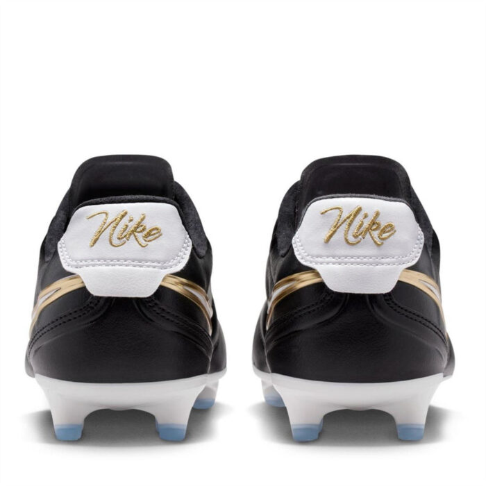 Nike Tiempo Ligera Firm Ground Football Boots – Blk/Wht/Gold – view 5