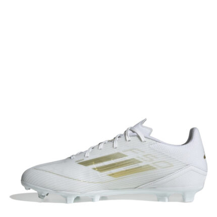 adidas Messi F50 Firm Ground Football Boots – White/Gold/Wht – view 2