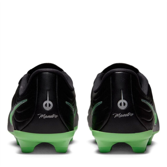Nike Tiempo Junior Firm Ground Football Boots – Black/Green – view 5