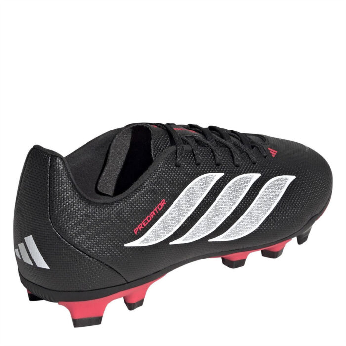 adidas Predator Junior Firm Ground Football Boots – Black/Red - Image 4