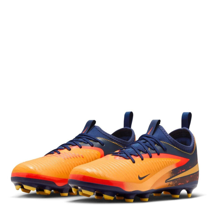 Nike Phantom 6 Junior Firm Ground Football Boots – Orange/Volt – view 4