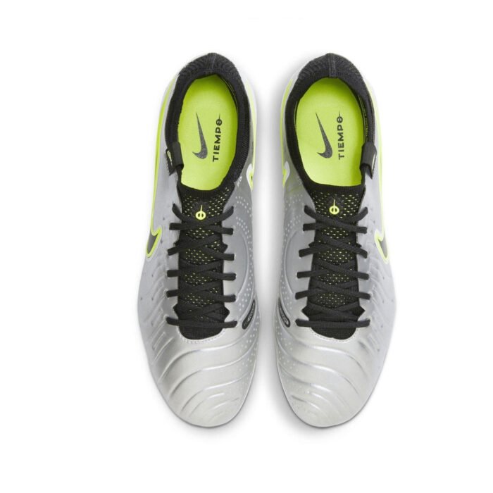Nike Tiempo Legend 10 Firm Ground Football Boots – Silver/Volt - Image 5