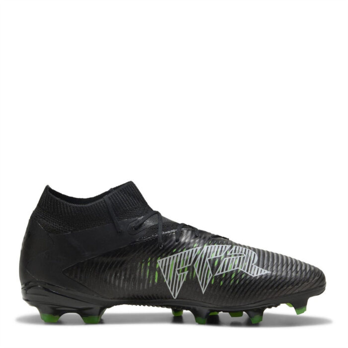 Puma Future 8 Firm Ground Football Boots – Black/Green – view 4