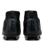 Nike Mercurial Superfly 10 Junior Firm Ground Football Boots – Black/Green – view 5