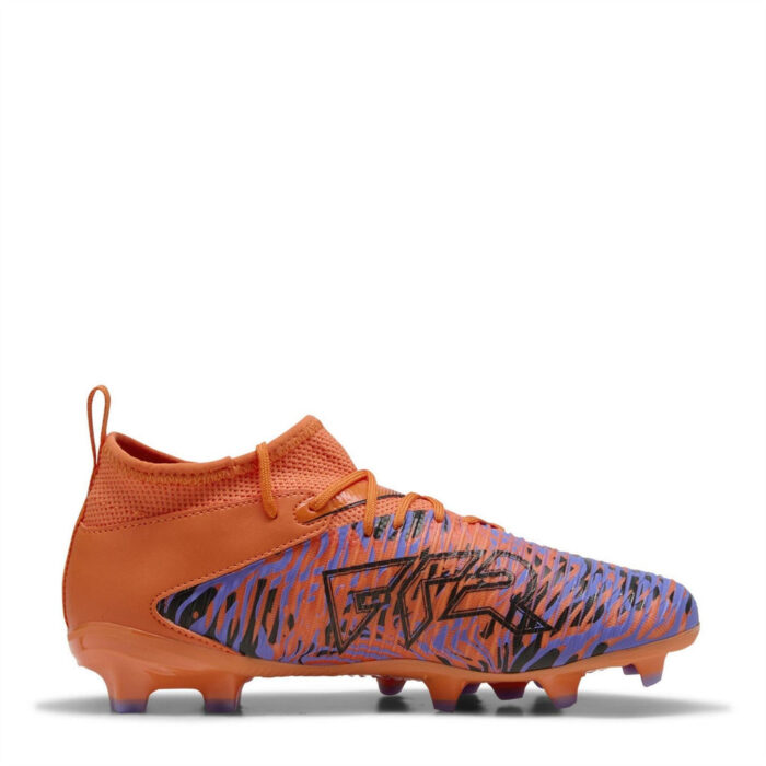 Puma Future 8 Junior Firm Ground Football Boots – Orange/Black – view 4