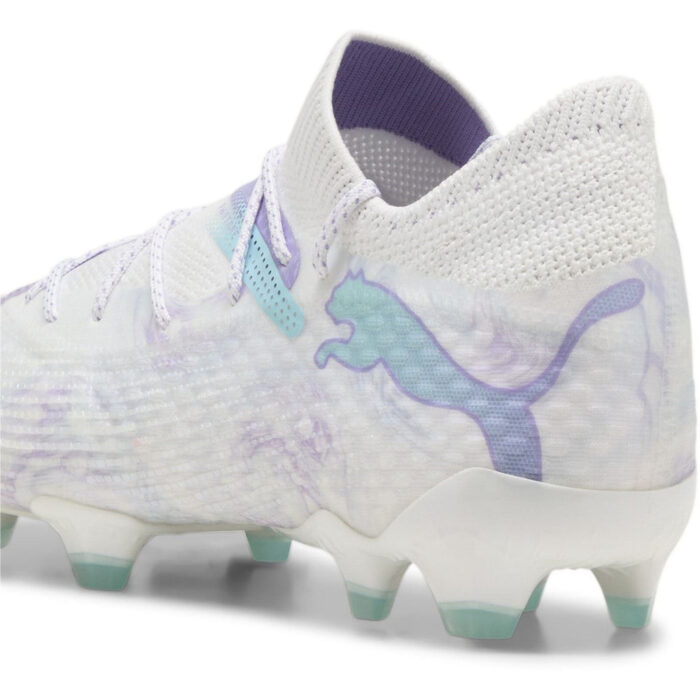 Puma Womens Future 7 Firm Ground Football Boots – Wht/Blk/Purple – view 5