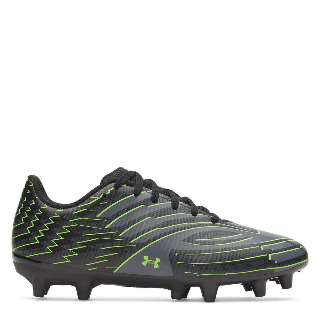 Under Armour Under Armour Shadow .4 Junior Firm Ground Football Boots – Blk/Gray/Green