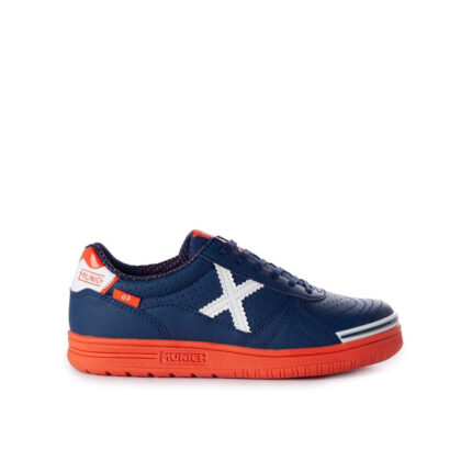 Munich Profit Junior Indoor Football Boots – Navy/Orange