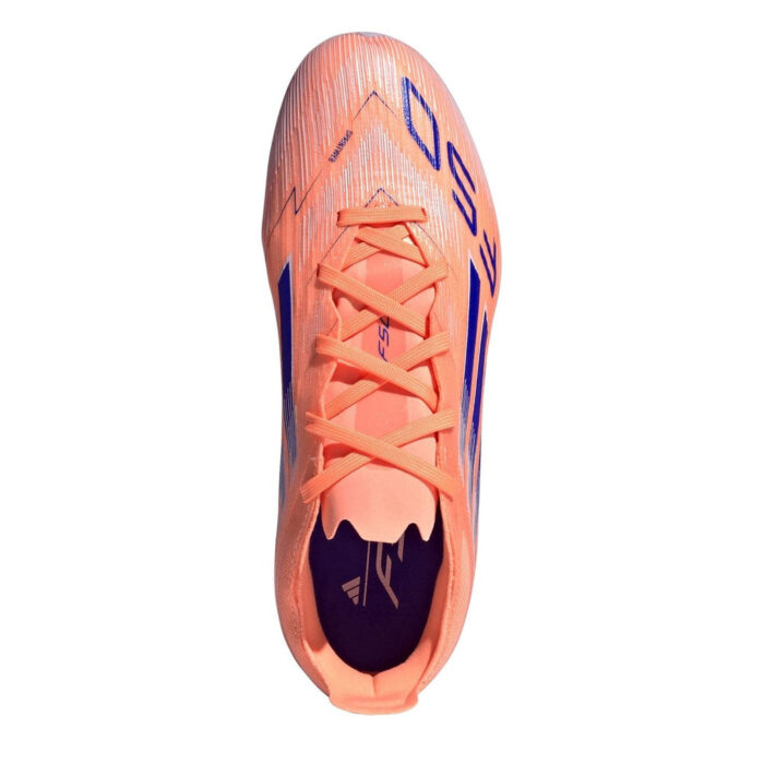 adidas F50 Junior Firm Ground Football Boots – Orange/Blue – view 5
