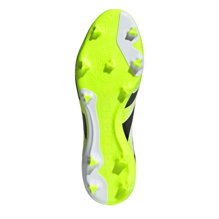 adidas Predator Firm Ground Football Boots – White/Blk/Lemon - Image 6