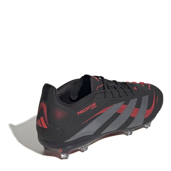 adidas Predator Junior Firm Ground Football Boots – Black/Grey – view 4