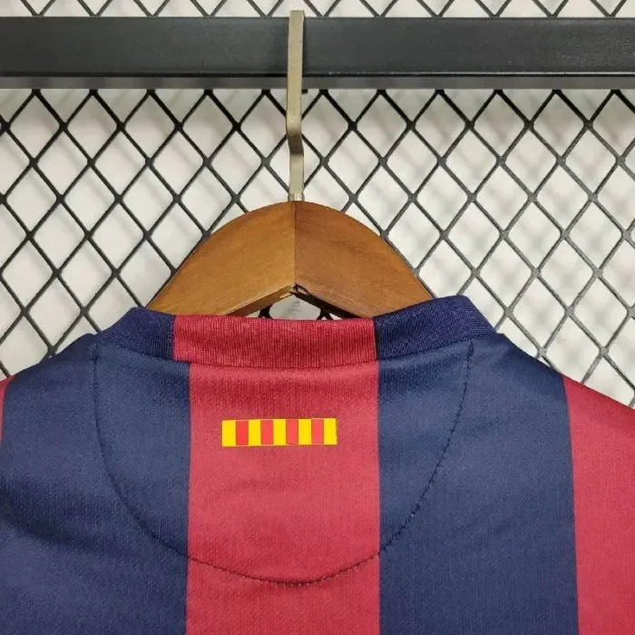 Barcelona 2014/15 Home Kids Retro Jersey And Shorts