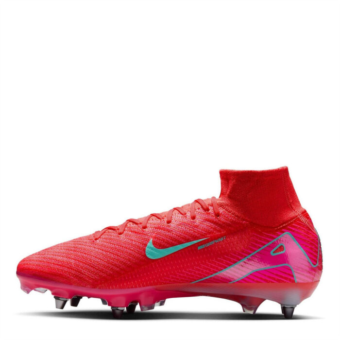 Nike Zoom Mercurial Superfly 10 Soft Ground Football Boots – Red/Green – view 2
