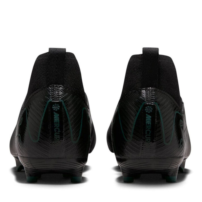 Nike Zoom Mercurial Superfly 10 Junior Firm Ground Football Boots – Black/Green – view 5