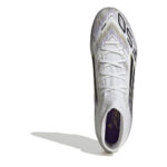 adidas Mens F50 Firm Ground Football Boots – White/Blk/Gold – view 5