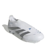 adidas Predator Firm Ground Football Boots – White/Silver – view 3