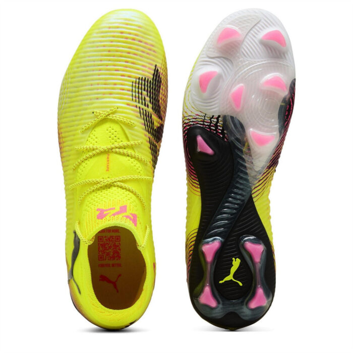 Puma Future 8 Firm Ground Football Boots – Yellow/Black – view 3