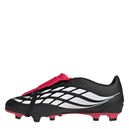 adidas Predator Fold Over Tongue Firm Ground Football Boots – Black/Red – view 2