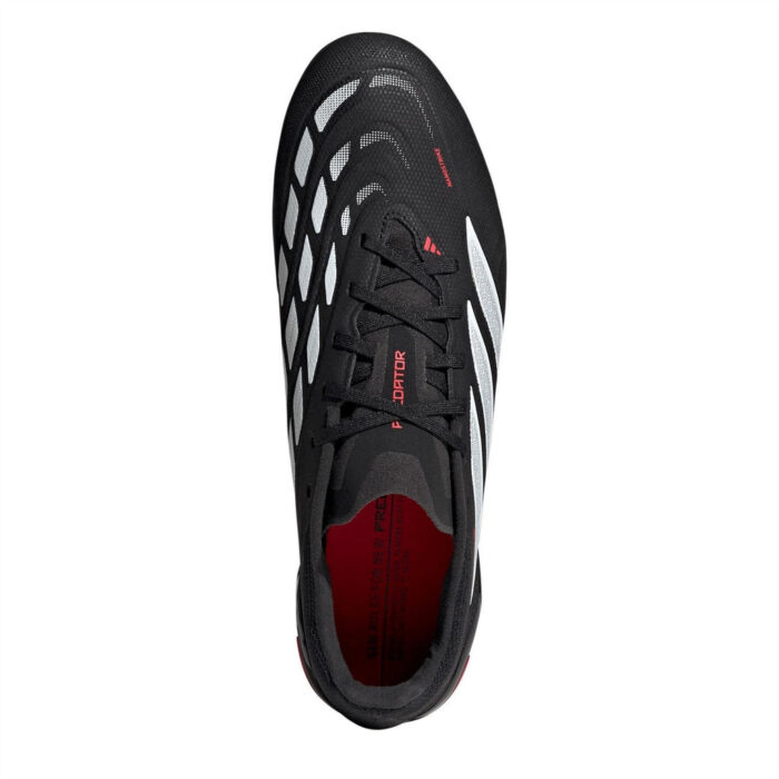 adidas Predator Firm Ground Football Boots – Black/Red – view 5