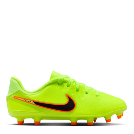 Nike Tiempo Legend 10 Junior Firm Ground Football Boots – Volt/Black