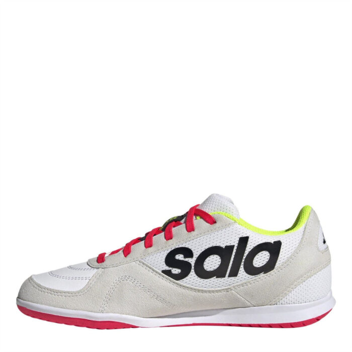 adidas Junior Indoor Football Boots – Wht/Blk/Greone - Image 2