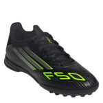 adidas F50 Messi Junior Turf Football Boots – Black/Lemon – view 3