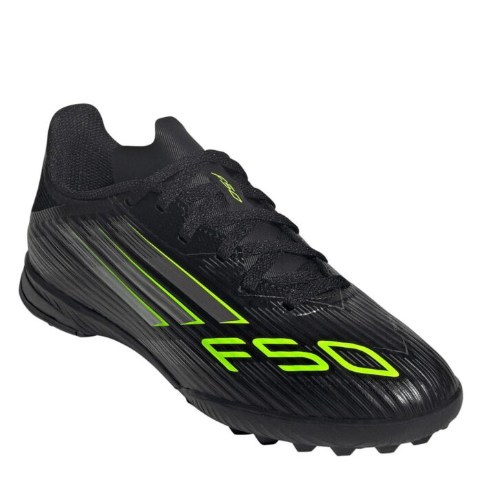 adidas F50 Messi Junior Turf Football Boots – Black/Lemon – view 3