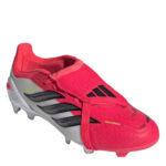 adidas Predator Junior Firm Ground Football Boots – Red/Blk/White – view 3
