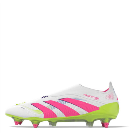 adidas Predator Soft Ground Football Boots – Wht/Pink/Lem