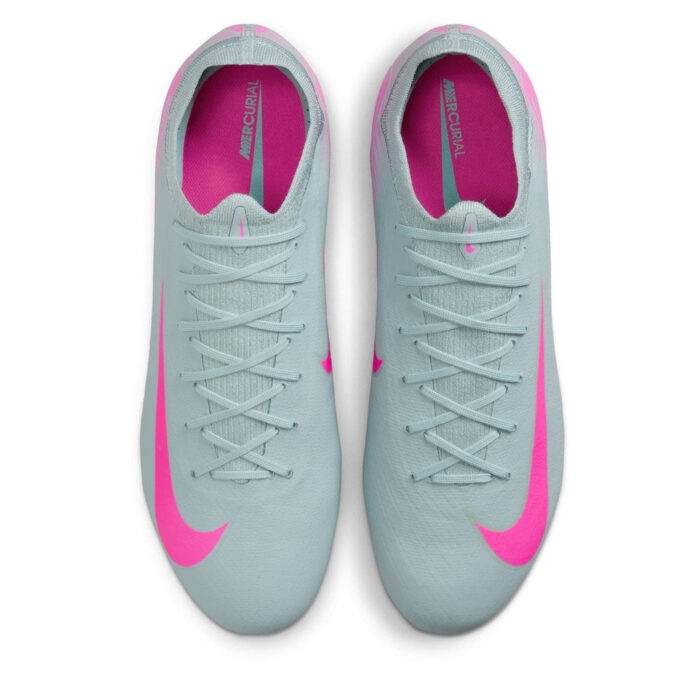 Nike Zoom Mercurial Vapor 16 Firm Ground Football Boots – Grey/Pink – view 6