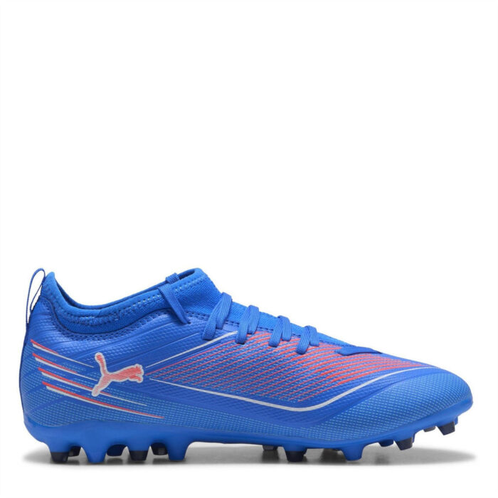 Puma Junior Multi-Ground Football Boots – ltrBl-Wht-GlwRd – view 4