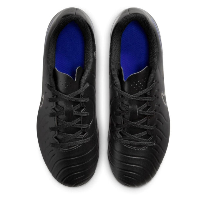 Nike Tiempo Legend 10 Junior Firm Ground Football Boots – Black/Chrome – view 6