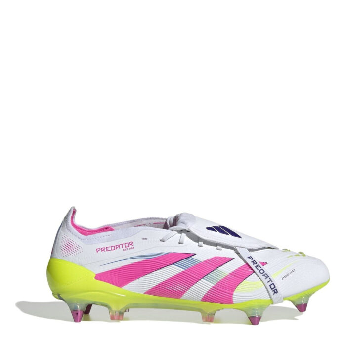 adidas Predator Soft Ground Football Boots – White/Pink – view 7