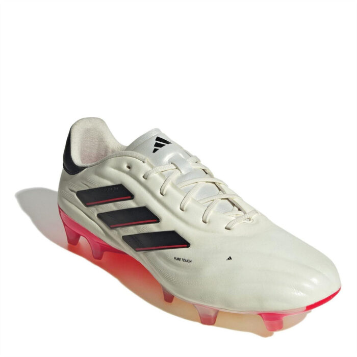 adidas Copa Pure Firm Ground Football Boots – White/Black/Red - Image 3